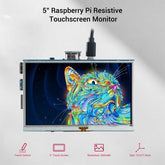 RR050 5 Inch Resistive Touch Screen 800x480 TFT Display for Raspberry Pi B+/2B/3B/4B/5